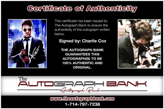 Charlie Cox proof of signing certificate