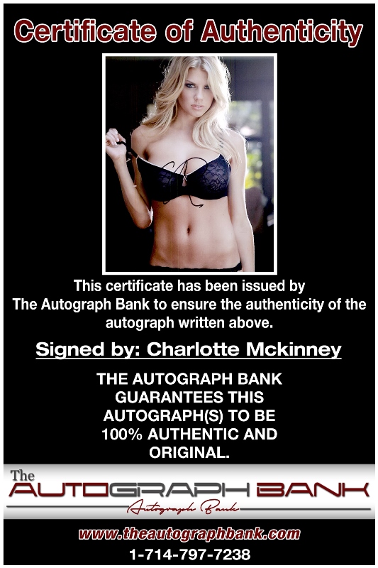 Charlotte McKinney proof of signing certificate