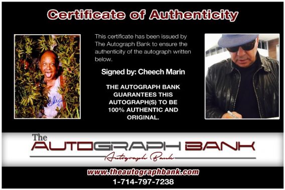 Cheech Marin proof of signing certificate