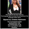 Chelsie Hightower proof of signing certificate