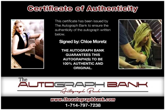 Chloe Moretz proof of signing certificate