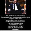 Chris D'Elia proof of signing certificate