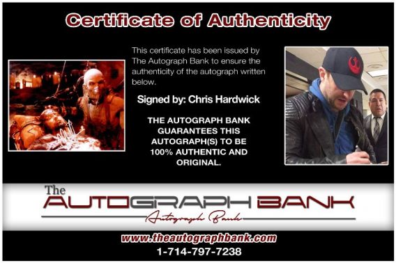 Chris Hardwick proof of signing certificate