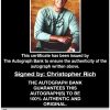 Christopher Rich proof of signing certificate