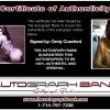 Cindy Crawford proof of signing certificate