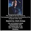 Clark Gregg proof of signing certificate