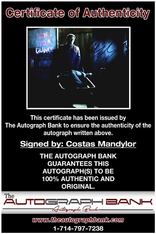 Costas Mandylor proof of signing certificate