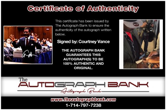 Courtney Vance proof of signing certificate