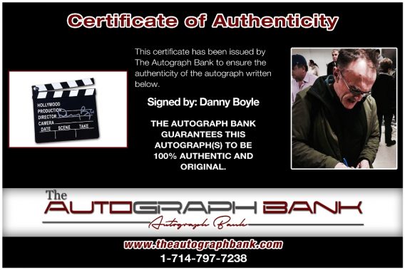 Danny Boyle proof of signing certificate