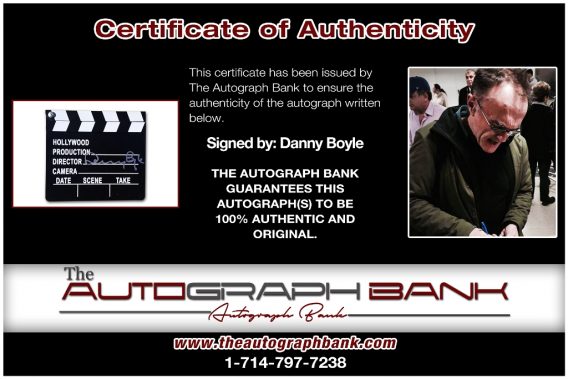 Danny Boyle proof of signing certificate
