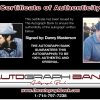 Danny Masterson certificate of authenticity from the autograph bank