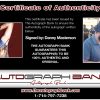 Danny Masterson certificate of authenticity from the autograph bank
