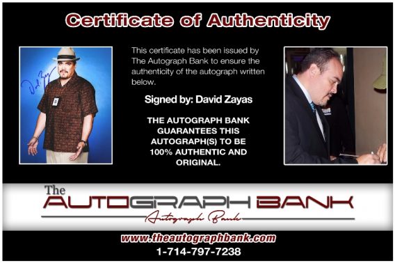 David Zayas proof of signing certificate