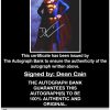 Dean Cain proof of signing certificate