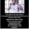 Dean Cain proof of signing certificate