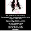 Demi Lovato proof of signing certificate