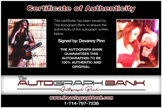 Devanny Pinn proof of signing certificate