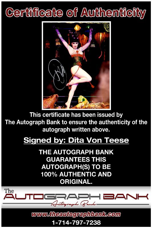 Dita Von proof of signing certificate