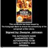 Dwayne Johnson proof of signing certificate