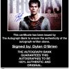 Dylan Obrien proof of signing certificate