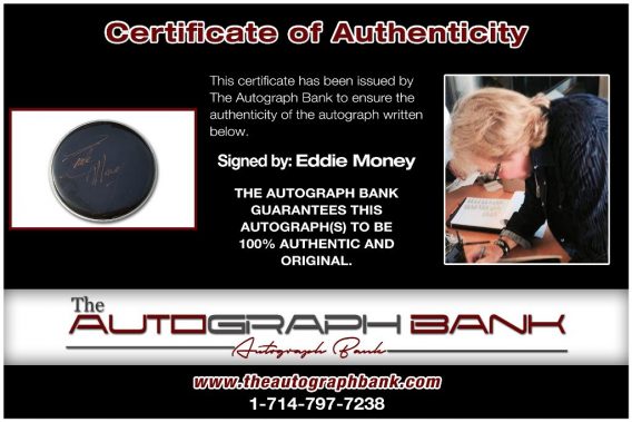 Eddie Money proof of signing certificate