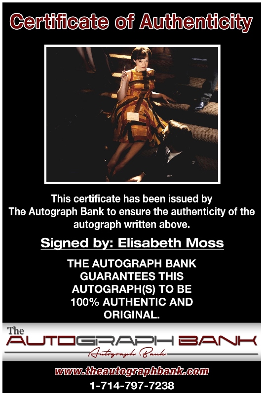 Elisabeth Moss proof of signing certificate