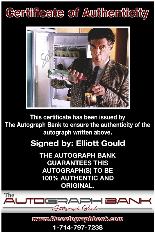 Elliot Gould proof of signing certificate