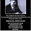 Elliot Gould proof of signing certificate