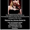 Emma Roberts proof of signing certificate