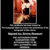 Emmy Rossum proof of signing certificate