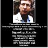 Eric Idle proof of signing certificate