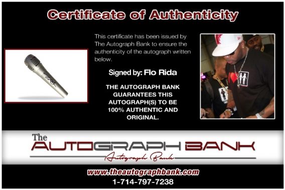 Flo Rida proof of signing certificate
