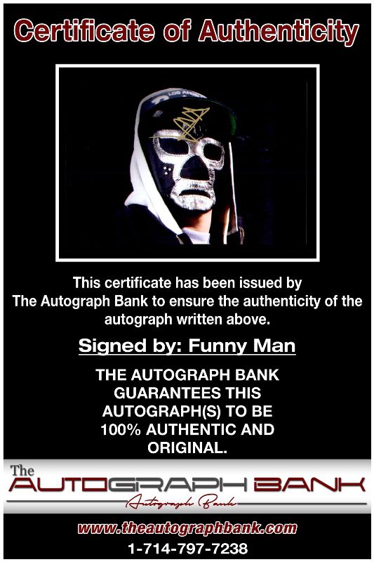 Funny Man of Hollywood Undead proof of signing certificate