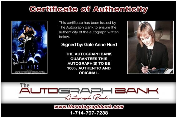 Gale Anne proof of signing certificate