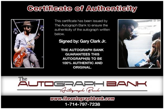 Gary Clark proof of signing certificate