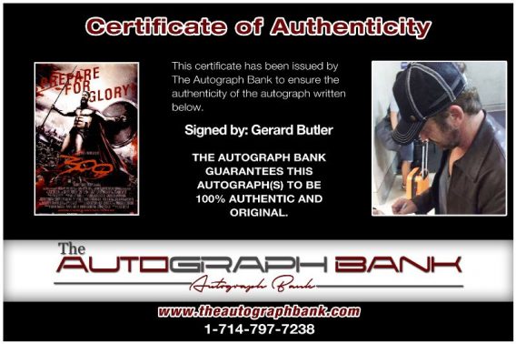 Gerard Butler proof of signing certificate