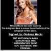Giuliana Rancic proof of signing certificate