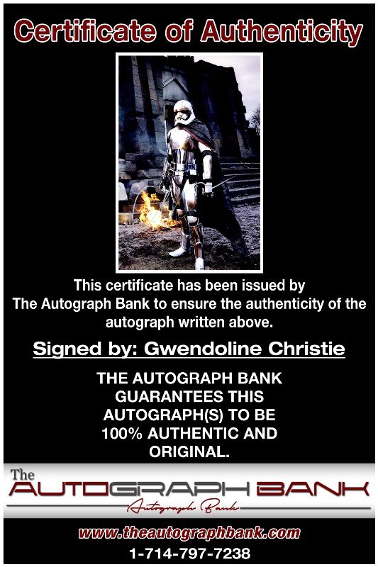 Gwendoline Christie proof of signing certificate