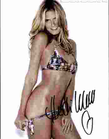 Heidi Klum authentic signed 8x10 picture