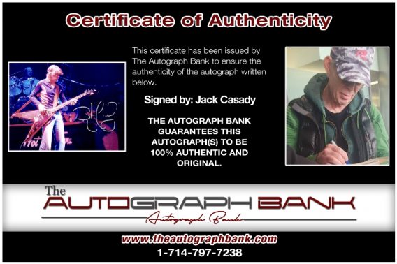Jack Casady proof of signing certificate
