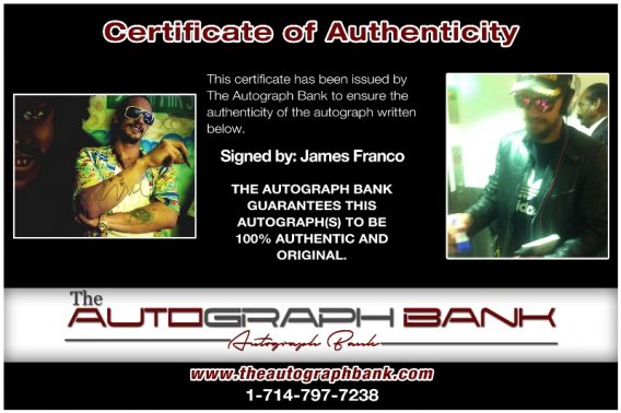 James Franco proof of signing certificate