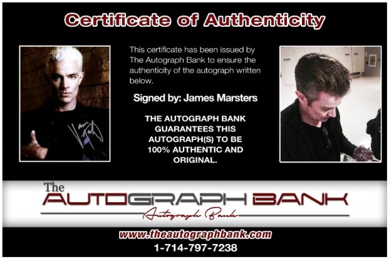 James Marsters proof of signing certificate
