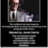 Jared Harris proof of signing certificate