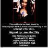 Jennifer Tilly proof of signing certificate