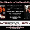 Jerry Bruckheimer proof of signing certificate