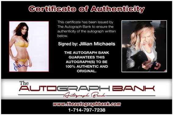 Jillian Michaels proof of signing certificate