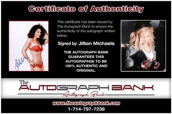 Jillian Michaels proof of signing certificate