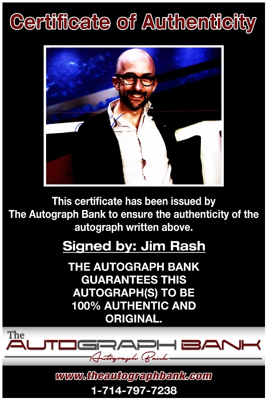 Jim Rash proof of signing certificate