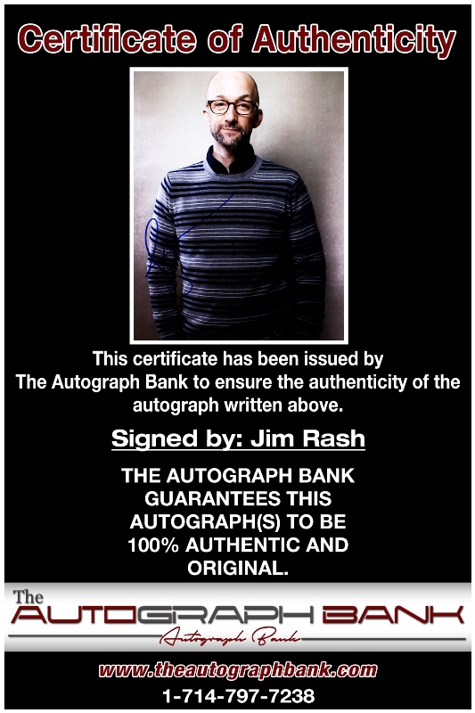Jim Rash proof of signing certificate