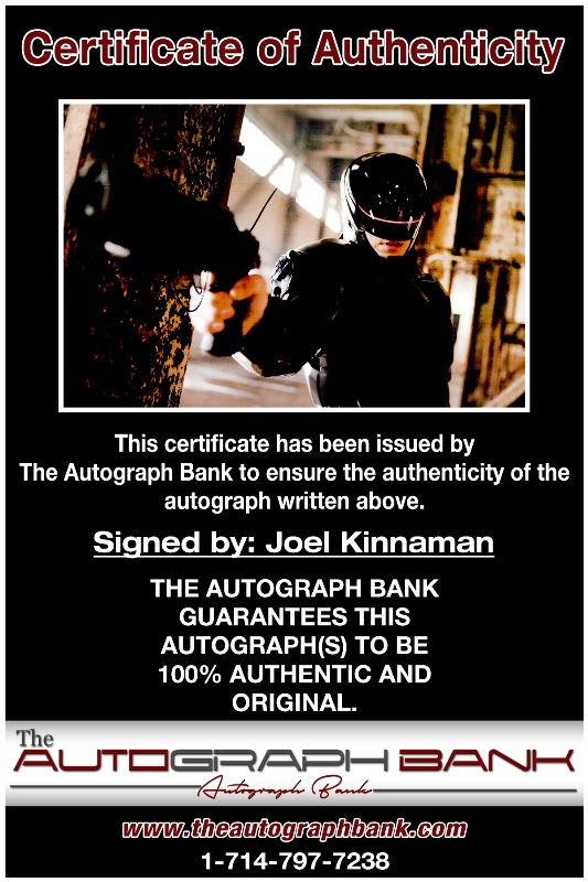 Joel Kinnaman proof of signing certificate